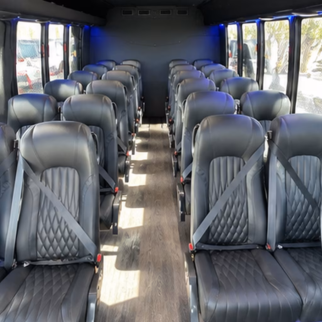 Rialto Corporate Transportation party bus interior