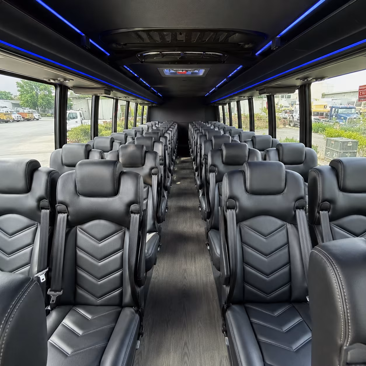 Rialto School Event Transportation party bus exterior