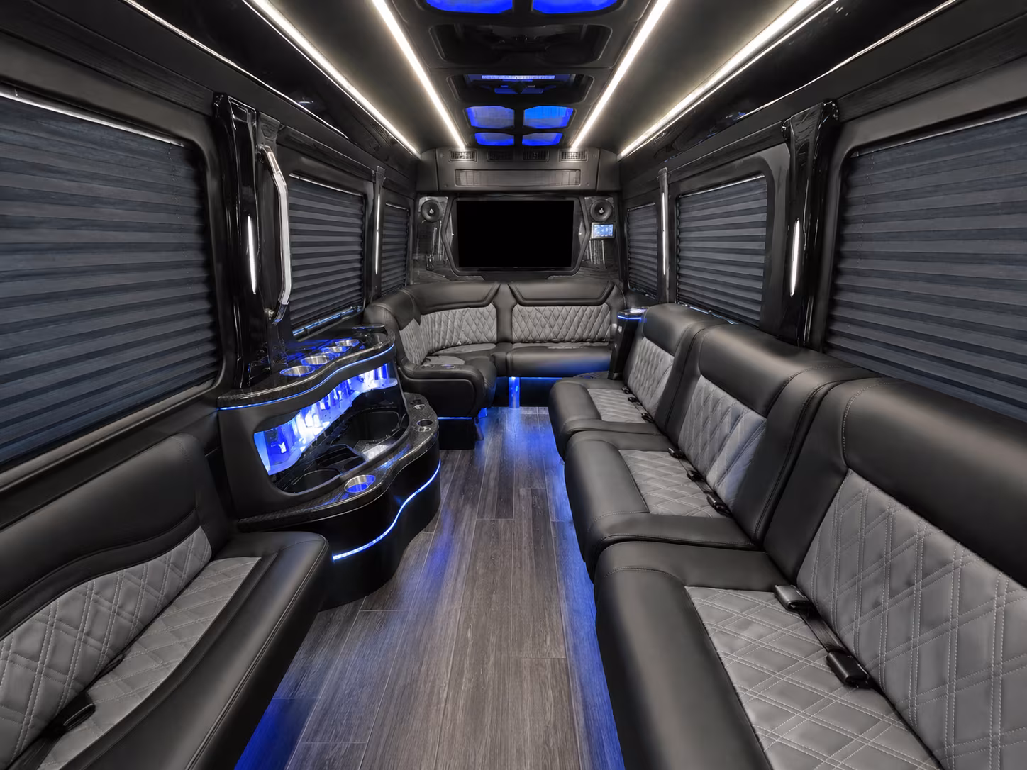 Rialto School Event Transportation party bus exterior