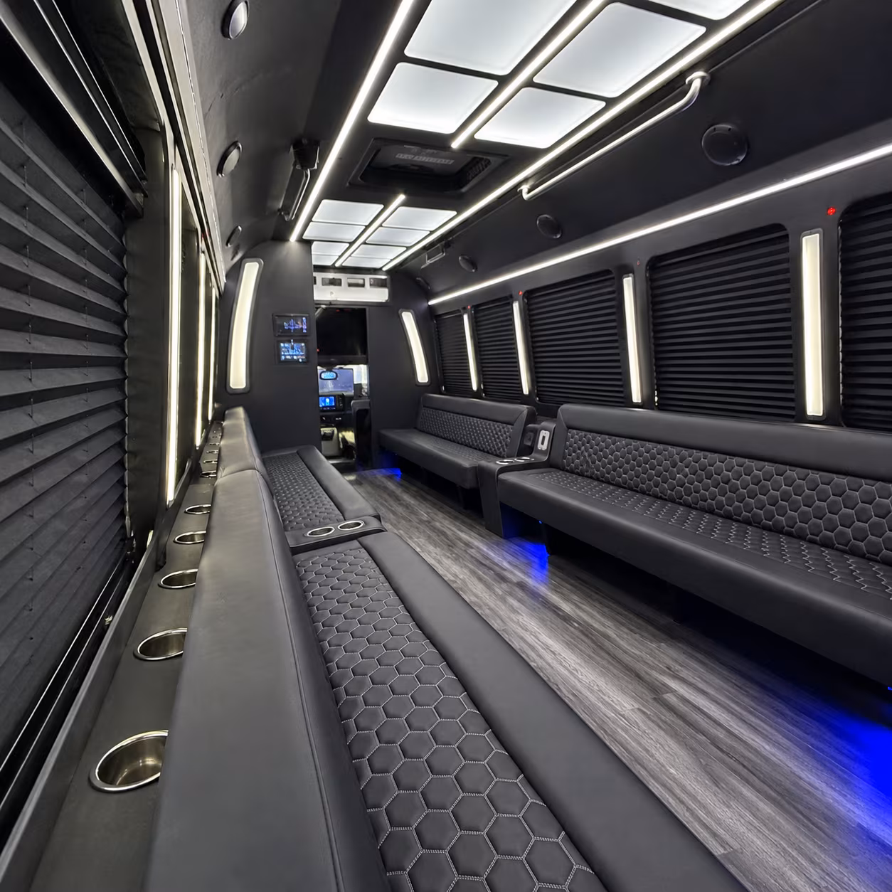 Rialto Winery Tour & Pub Crawl Transportation party bus interior