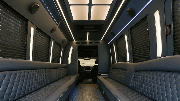 18 passenger party bus interior