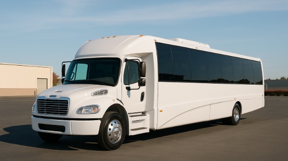 Exterior of Charter Bus Company Rancho Cucamonga's 20 Passenger Party Bus in Rancho Cucamonga