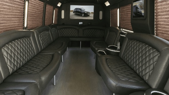 Interior of Charter Bus Company Chino's 25 Passenger Party Bus in Chino
