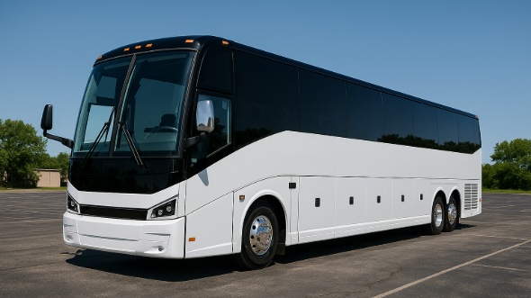 Exterior of Charter Bus Company Rialto's 40 Passenger Charter Bus in Rialto
