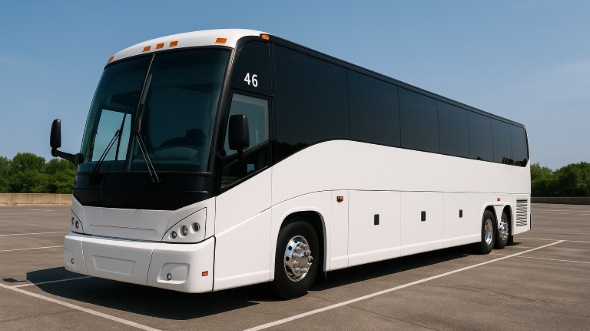 Exterior of Charter Bus Company Fontana's 40 Passenger Party Bus in Fontana