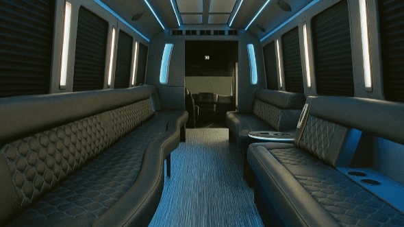 Interior of Charter Bus Company Colton 's 40 Passenger Party Bus in Colton 