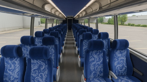 Interior of Charter Bus Company Rialto's 45 Passenger Charter Bus in Rialto