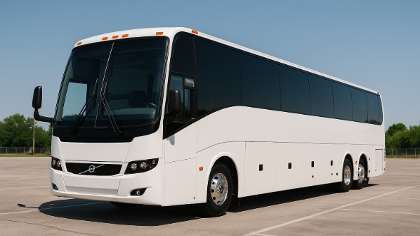 Exterior of Charter Bus Company Highland's 50 Passenger Party Bus in Highland