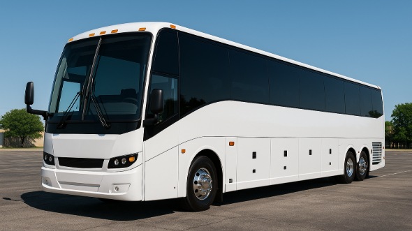 Exterior of Charter Bus Company Rialto's 51 Passenger Charter Bus in Rialto