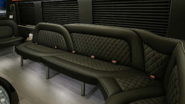 rialto 15 passenger party bus inside